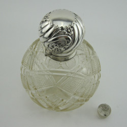 Impressive Large Edwardian Silver Perfume Bottle