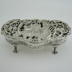 Charming Edwardian Silver Potpourri or Jewellery Box (1903)