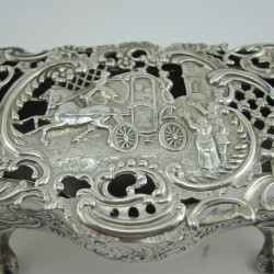 Charming Edwardian Silver Potpourri or Jewellery Box