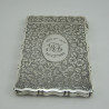 Pretty Edwardian Silver Card Case (1901)