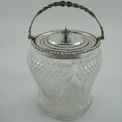 Beautiful Late Victorian Silver and Cut Glass Barrel (1896)