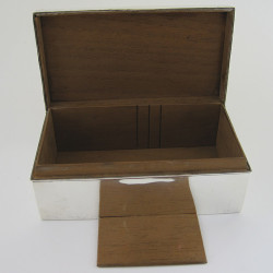 Stylish Rectangular Silver Cigarette or Trinket Box