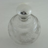 Cut Glass and Silver Topped Perfume Bottle with Original Stopper (1912)