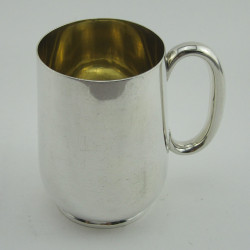 Good Quality Half Pint Victorian silver Christening Mug (1897)