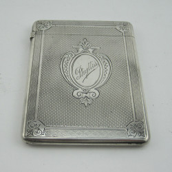 Very Good Quality George Unite Silver Visiting Card Case (1891)