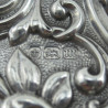 Edwardian Silver Photo Frame Embossed with Flowers and Scroll Decoration