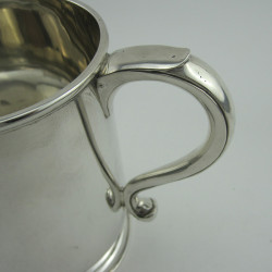 Large Good Quality Georgian Style Silver Pint Mug