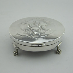 Charming Reynolds Angel Style Edwardian Silver Jewellery Box (1902)