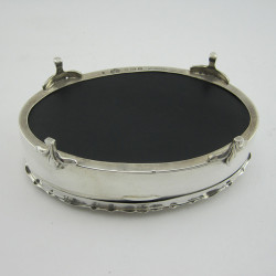 Attractive Elkington & Co Silver Oval Jewellery Box