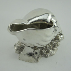 Novelty Victorian Silver Plated Conch Shell Spoon Warmer (c.1890)