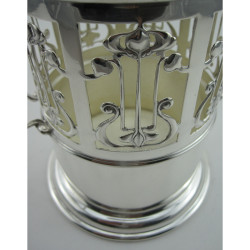 Stylish Art Nouveau Silver Plated Soda or Bottle Stand