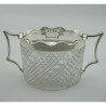 Very Nice Quality Victorian Silver Plated and Cut Glass Biscuit Box (c.1890)
