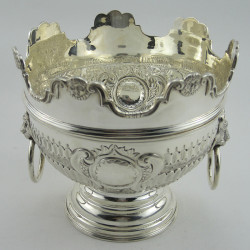 Good Quality Georgian Style Silver Plated Monteith Bowl (c.1895)