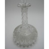 Beautiful Pair of Late Victorian Engraved Glass Decanters