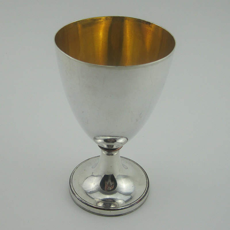 Completely Plain Body Old Sheffield Plate Goblet (Circa 1790)