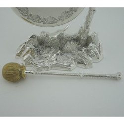 Unusual Novelty Victorian Silver Plated Table Gong