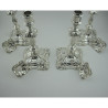 Impressive Set of Four Georgian Style Silver Plated Candlesticks