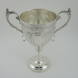 Good Quality Victorian Silver Plated Two Handle Trophy Cup (c.1890)