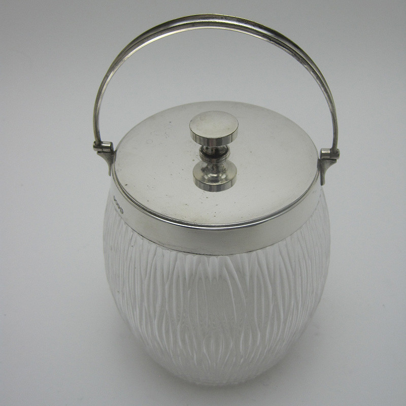 Unusual Design Glass and Silver Plated Barrel by Hukin & Heath (c.1895)