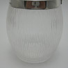 Unusual Design Glass and Silver Plated Barrel by Hukin & Heath