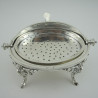 Decorative Victorian Silver Plated Revolving Lidded Butter Dish