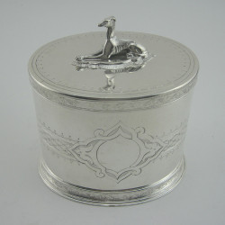 Charming Victorian Oval Silver Plated Tea Caddy (c.1890)