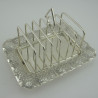 Very Pretty Late Victorian Silver Plated Toast Rack (c.1895)