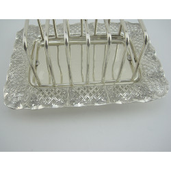 Very Pretty Late Victorian Silver Plated Toast Rack