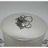Stylish Frosted Glass and Silver Plated Biscuit Barrel