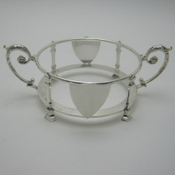 Stylish Frosted Glass and Silver Plated Biscuit Barrel