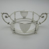 Stylish Frosted Glass and Silver Plated Biscuit Barrel