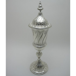 Very Decorative Continental Silver Plated Trophy or Chalice Cup (c.1900)
