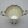 Charming Silver Plated Queen Ann Style Porringer with Two Scroll Handles