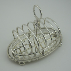 Good Quality Victorian Silver Plated Toast Rack (c.1895).