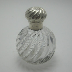 Stylish Victorian Silver Topped Perfume Bottle (1893)