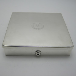 Superb Quality Victorian Square Silver Plated Box (c.1885)