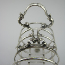 Good Quality Edwardian Sterling Silver Toast Rack