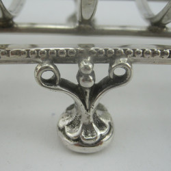 Good Quality Edwardian Sterling Silver Toast Rack