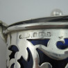Late Victorian Oval Sterling Silver Mustard Pot