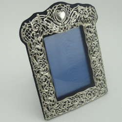 Victorian Sterling Silver Shaped Rectangular Photo Frame (1881)