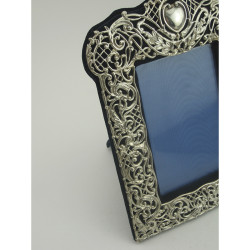 Victorian Sterling Silver Shaped Rectangular Photo Frame
