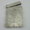 Decorative Victorian Sterling Silver Card Case