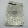 Decorative Victorian Sterling Silver Card Case