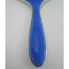 Blue Guilloche Enamel and Sterling Silver Hand Mirror