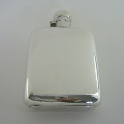 Good Quality James Dixon & Son Sterling Silver Hip Flask (1933)