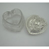 Pretty Edwardian Heart Shaped Sterling Silver Dressing Table Jar
