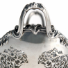 Attractive Oval Pierced Silver Pedestal Bowl