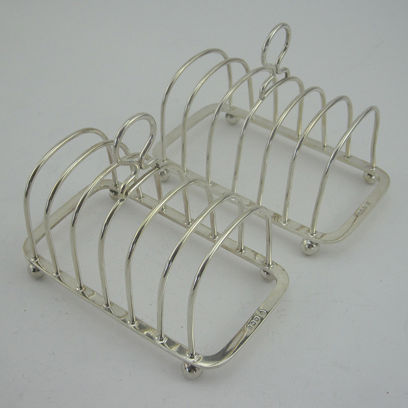 Pair of Good Quality Sterling Silver Toast Racks (1969)