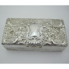 Decorative Sterling Silver Edwardian Cigar or Trinket Box