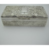 Decorative Sterling Silver Edwardian Cigar or Trinket Box